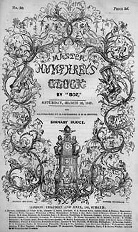 Cover of an 1840 of the periodical Master Humphrey's Clock.