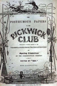 Original cover of the serial, 'Pickwick Club' issued in 1836.