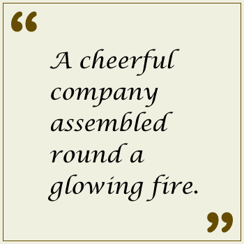 A Cheerful Company Assembled Round A Glowing Fire