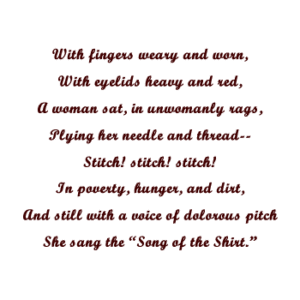 The Song of the Shirt.